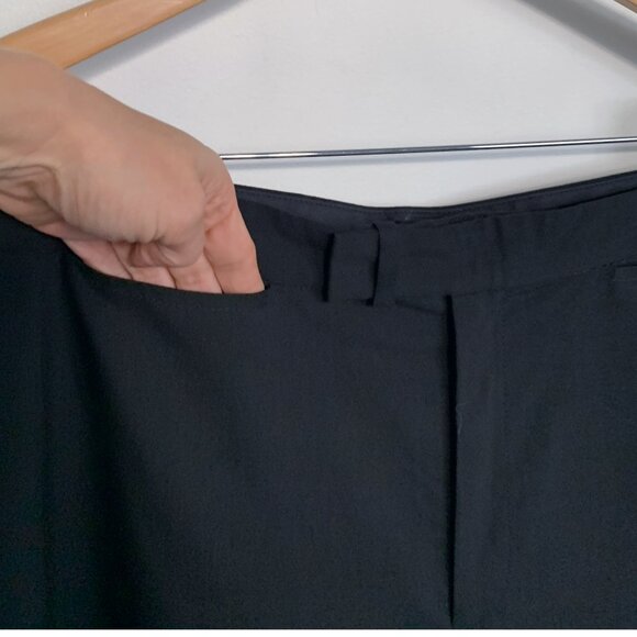 Club Monaco Lightweight Wide-Leg Trouser black Sz 14 - Picture 4 of 6